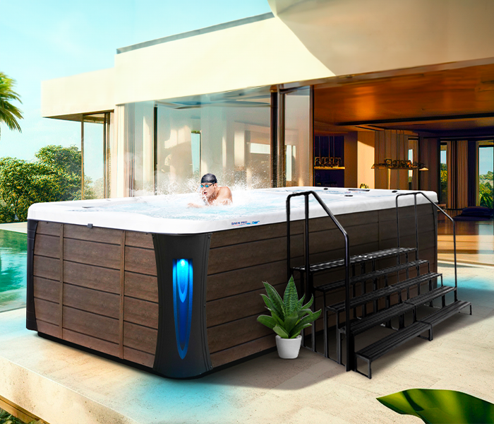 Calspas hot tub being used in a family setting - Miami